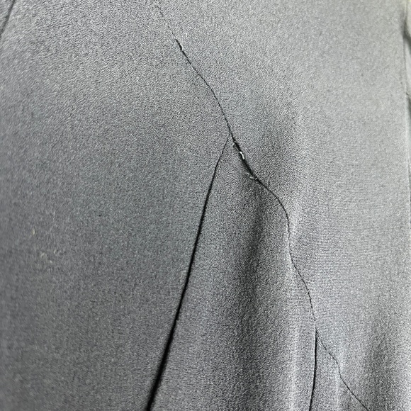 Vintage Charles Nolan New York Silk Navy Blue Blouse with Necktie // Size 10 - Picture 10 of 11